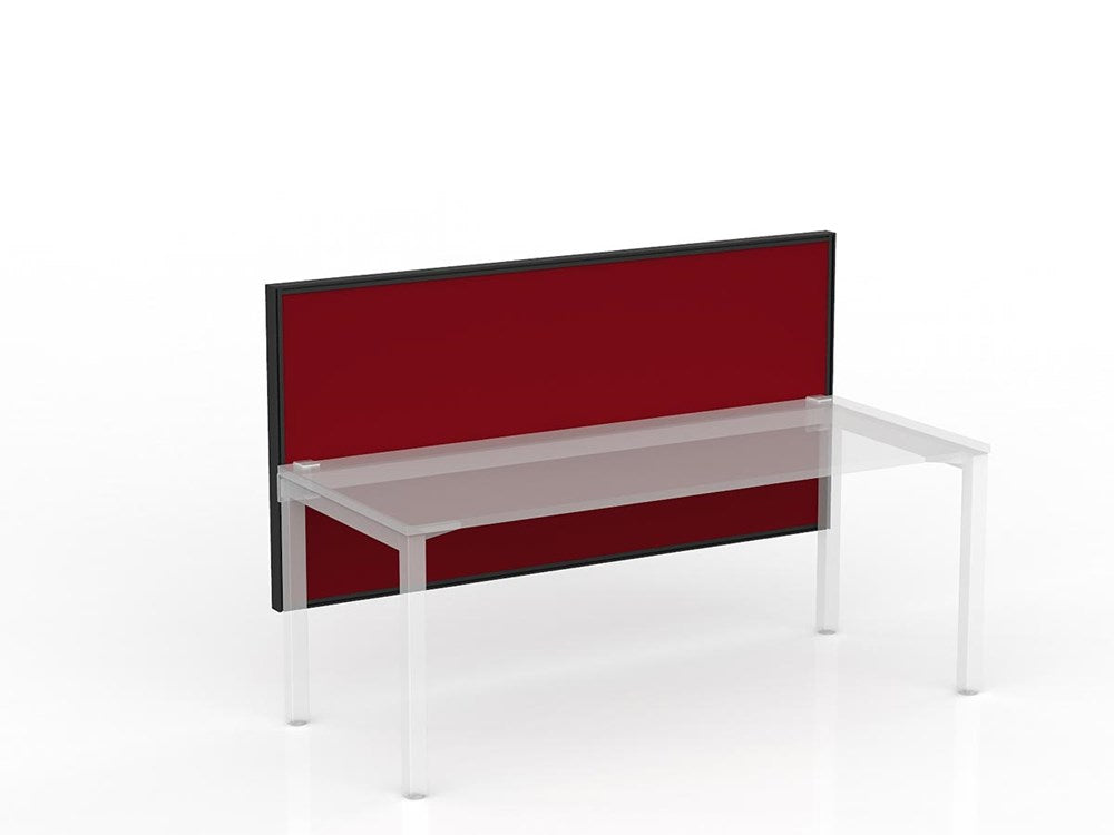 Studio 50 Desk Mount Screen - 900H x 1800W-Office Partitons-SP-Red-Commercial Traders - Office Furniture