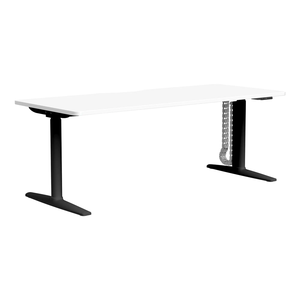 Buro Syntra Height Adjustable Desk-Desking-1800 x 750-Black-Commercial Traders - Office Furniture