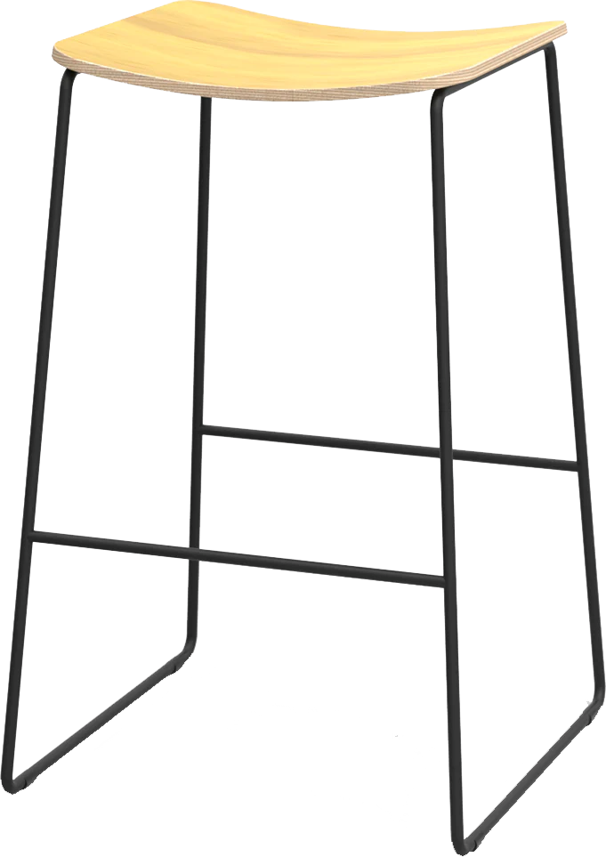 Skala Stools 750H-Barstools-Black-No-Commercial Traders - Office Furniture