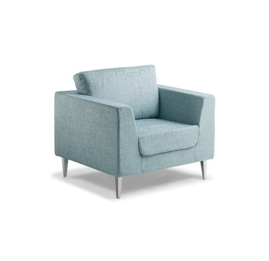 Shanghai Single Chair-Reception Furniture-Augustus-Chrome-Commercial Traders - Office Furniture