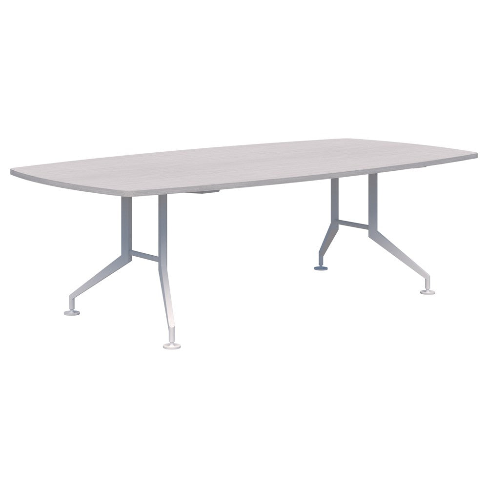 Shot Table Barrel Shape - 2400 x 1200-Unclassified-Silver Strata-White-Commercial Traders - Office Furniture