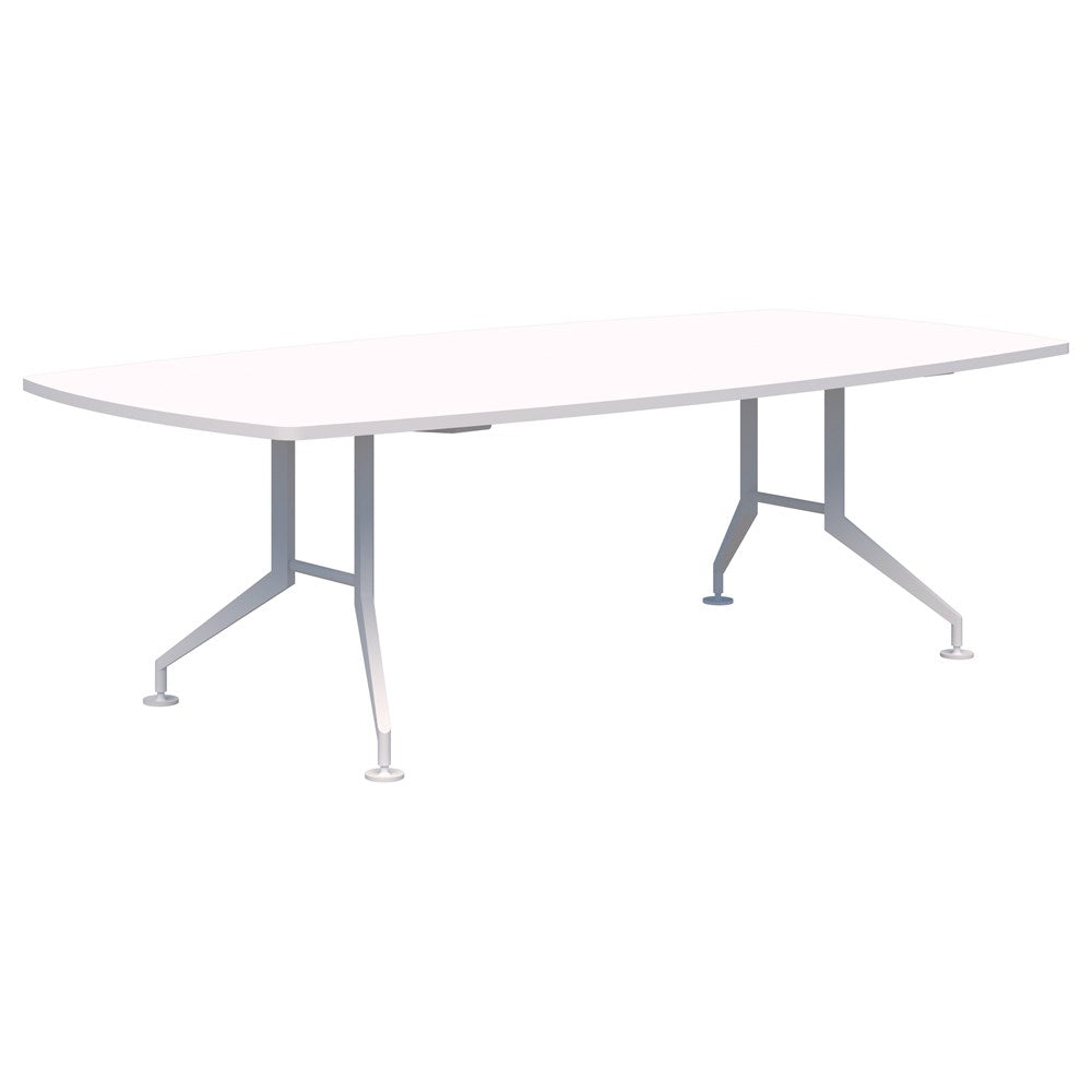 Shot Table Barrel Shape - 2400 x 1200-Unclassified-Snow Velvet-White-Commercial Traders - Office Furniture