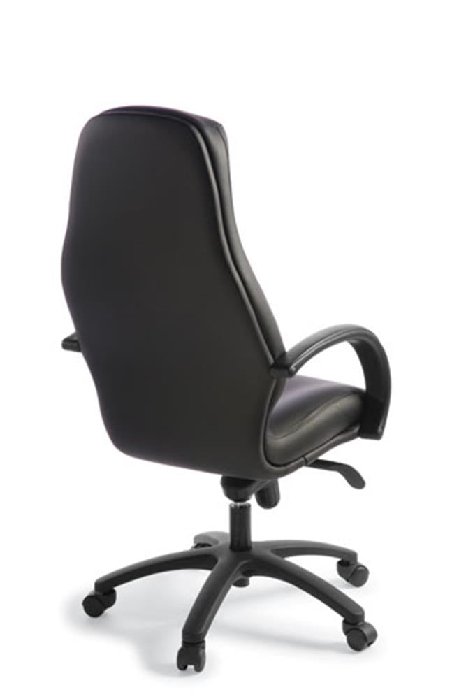 Silhouette 3 Executive Highback Chair-Office Chairs-Black Vinyl-Black Nylon Base Please-Commercial Traders - Office Furniture