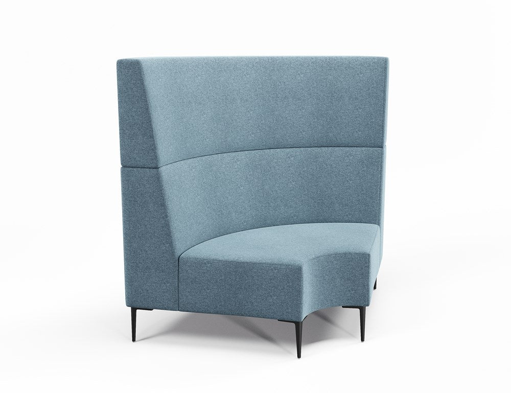 Vista Small 90° Curve Concave-Reception Furniture-Borsari-High-Lustrell (Vinyl)-Commercial Traders - Office Furniture