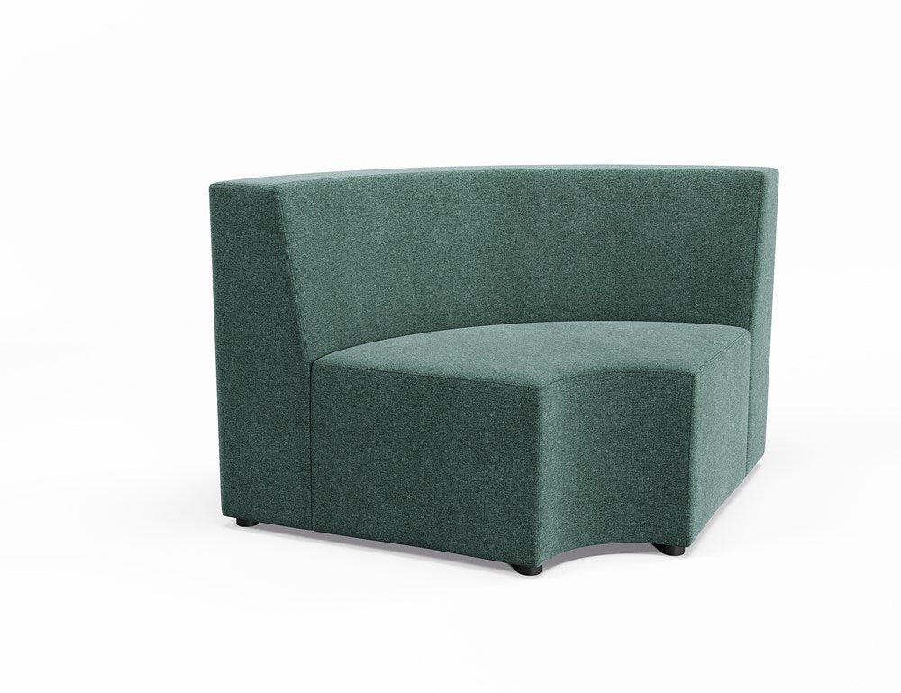 Vista Small 90° Curve Concave-Reception Furniture-Full Depth-Low-Lustrell (Vinyl)-Commercial Traders - Office Furniture