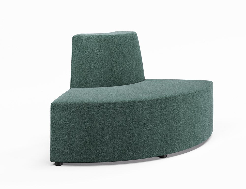 Vista Small 90° Curve Convex-Reception Furniture-Full Depth-Low-Lustrell (Vinyl)-Commercial Traders - Office Furniture