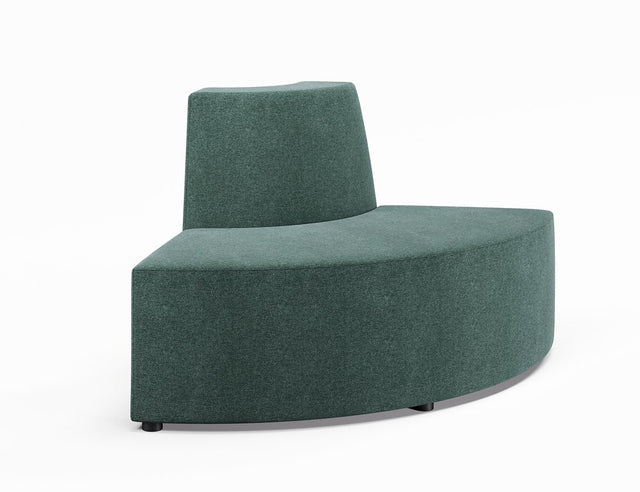 Vista Small 90° Curve Convex-Reception Furniture-Full Depth-Low-Lustrell (Vinyl)-Commercial Traders - Office Furniture