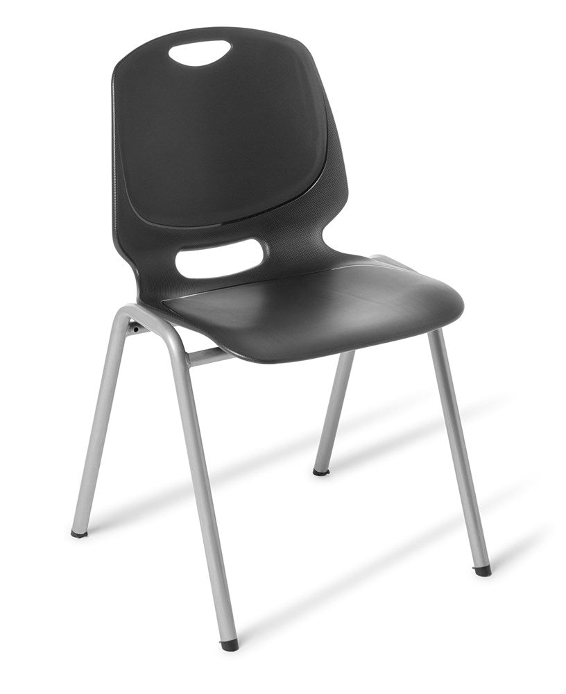 Spark 4 Leg Chair-Chairs-Smoke-Commercial Traders - Office Furniture