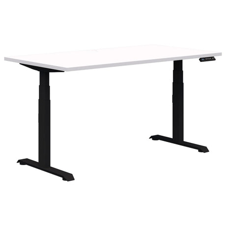 Summit ii Dual Motor Electric Desk-Desking-1200 x 700-Snow Velvet-Black-Commercial Traders - Office Furniture