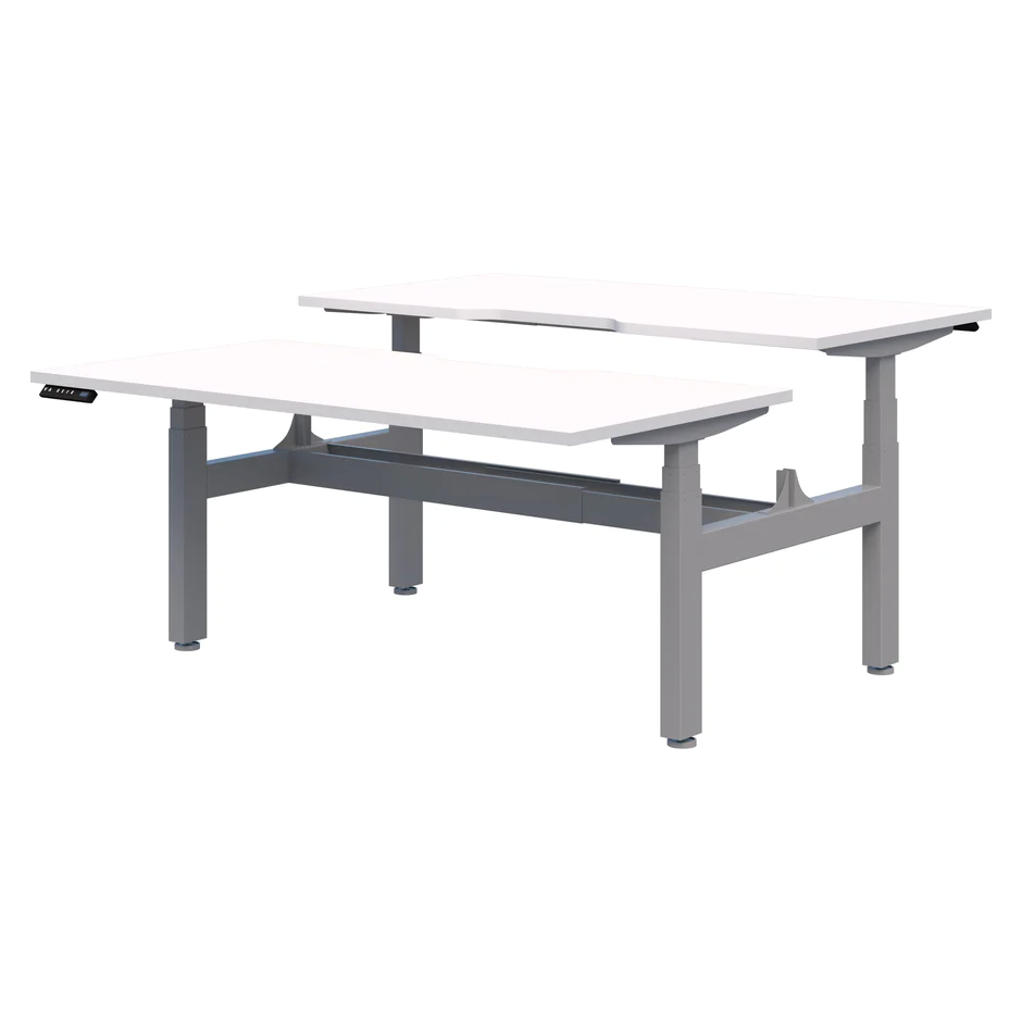 Alti Rapid Premium Electric 2 Pod Back to Back-Office Pods-2x1500x800-Snow Velvet-Silver-Commercial Traders - Office Furniture