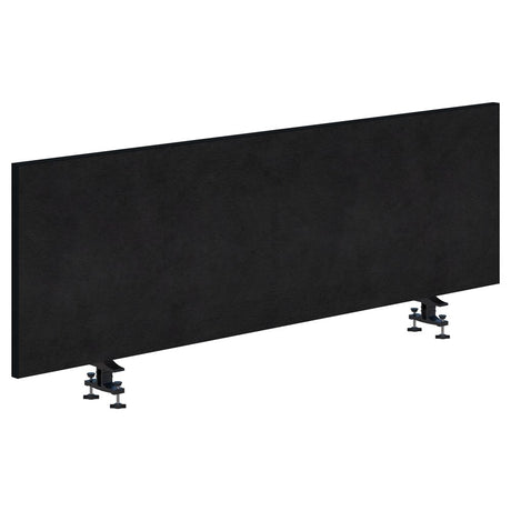 System 25 - 480H x 1800W - Desk Mount Screen - Double Sided-Office Partitons-Midnight-Black-Commercial Traders - Office Furniture