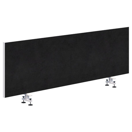 System 25 - 480H x 1500W - Desk Mount Screen - Double Sided-Office Partitons-Midnight-White-Commercial Traders - Office Furniture