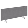 System 25 - 480H x 1200W - Desk Mount Screen - Double Sided-Office Partitons-Pebble-White-Commercial Traders - Office Furniture