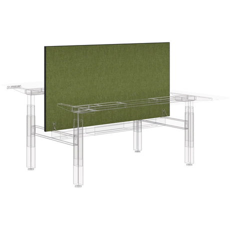 Summit ii Pod Screen 770H x 1200W-Office Partitons-Grass-Black-Commercial Traders - Office Furniture