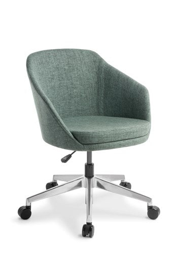 Talia 5-star Swivel Base-Reception Furniture-Octavius-Chrome-Commercial Traders - Office Furniture