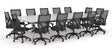 Euro Boardroom Table 3600 x 1800 with Flex Chair Package-Meeting Room Furniture-Classic Oak-White-North Island Delivery-Commercial Traders - Office Furniture