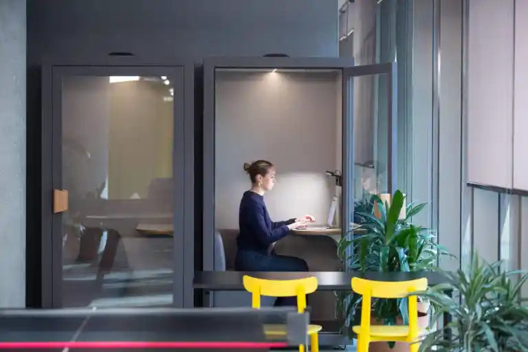 Tuesday Single Booth V2-Acoustic-Storm Grey-Commercial Traders - Office Furniture