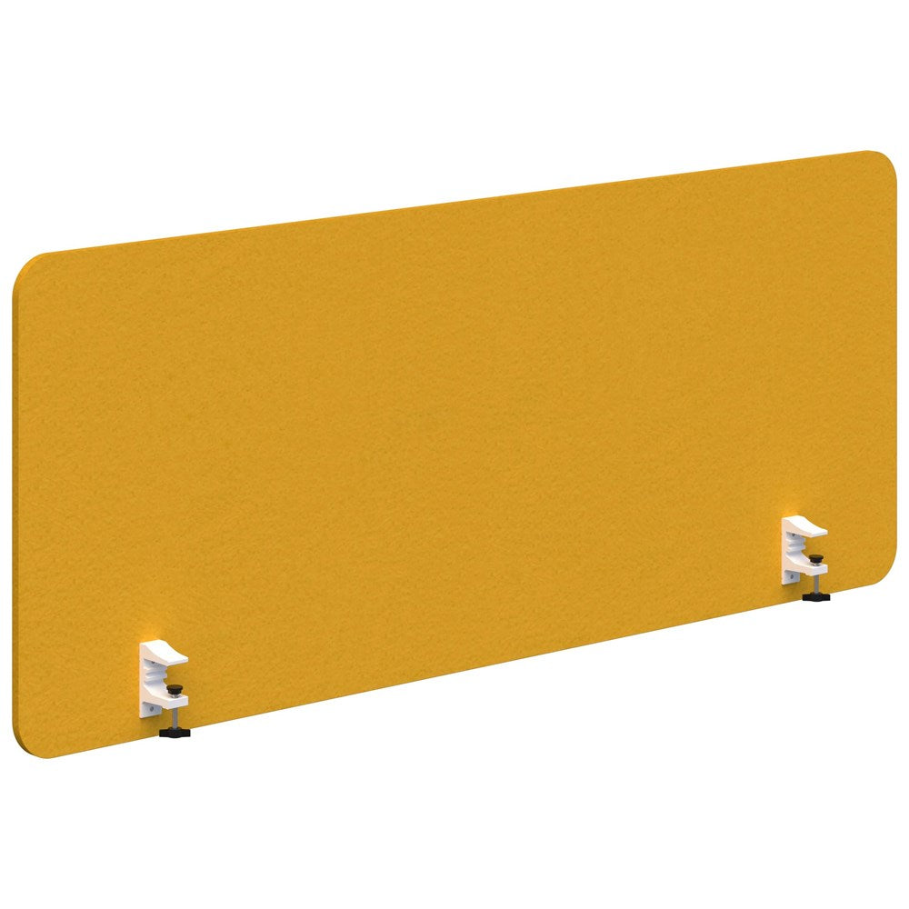 Sonic Acoustic Side Mount Screen - 650mm High-Acoustic-Yellow-650 X 1200-White-Commercial Traders - Office Furniture