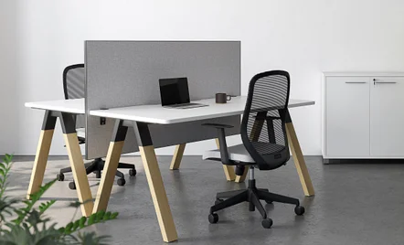 Active25 Desk Hung Screen - 1800 wide x 1200 high-Office Partitons-Crown-Silver-Commercial Traders - Office Furniture