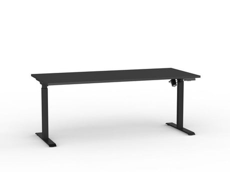 Agile Boost Height Adjustable Desk 1800 W-Desking-Black-Black-Commercial Traders - Office Furniture