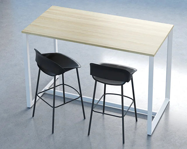 Anvil Bar Leaner - Frame Only-Meeting Room Furniture-1600 x 800-Black-Commercial Traders - Office Furniture