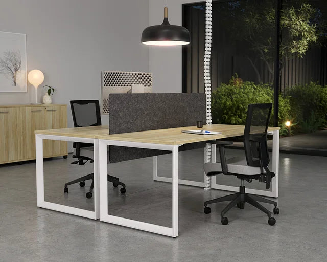 Anvil 1800 x 800 Desk-Desking-White Top / White Legs-Commercial Traders - Office Furniture