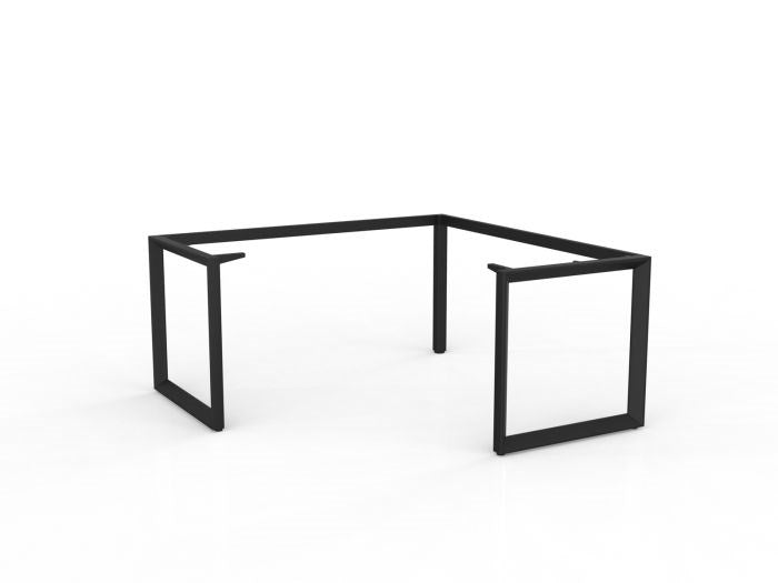 Anvil Corner Desk - Frame Only-Meeting Room Furniture-1500 x 1500 x 700-Black-Commercial Traders - Office Furniture