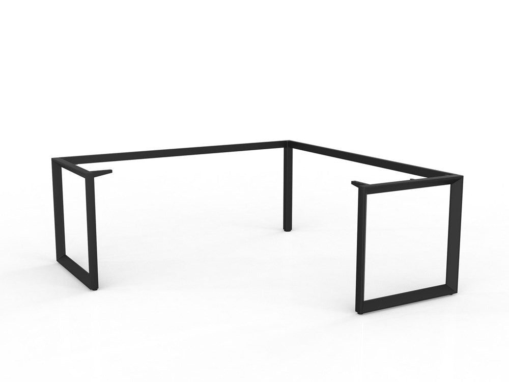 Anvil Corner Desk - Frame Only-Meeting Room Furniture-1800 x 1800 x 700-Black-Commercial Traders - Office Furniture