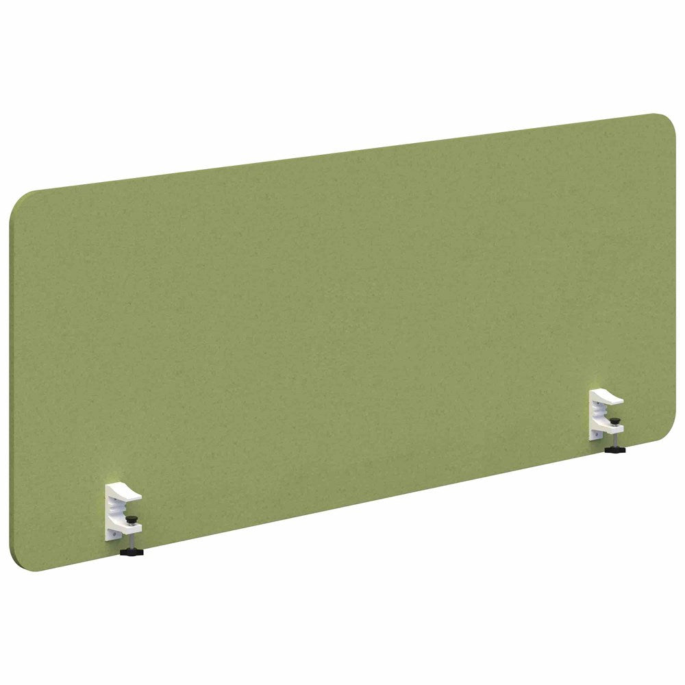 Sonic Acoustic Side Mount Screen - 650mm High-Acoustic-Banana Green-650 X 1200-White-Commercial Traders - Office Furniture