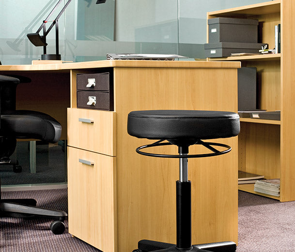 Buro Revo Architectual Stool-Office Chairs-Castors-Flat Pack Please-Commercial Traders - Office Furniture