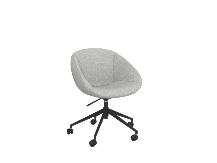 Camellia Visitor Chair-Reception Chairs-Reef Grey Mist-Castor-Commercial Traders - Office Furniture