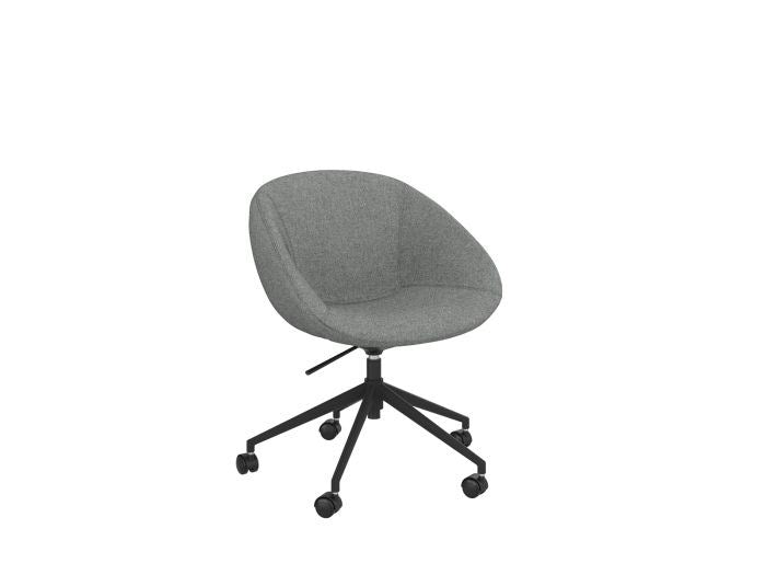 Camellia Visitor Chair-Reception Chairs-Reef Pewter-Castor-Commercial Traders - Office Furniture
