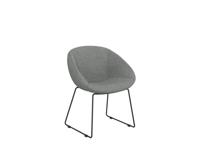 Camellia Visitor Chair-Reception Chairs-Reef Pewter-Sled-Commercial Traders - Office Furniture