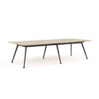 Euro Boardroom Table 3000 x 1200-Meeting Room Furniture-Classic Oak-Black Leg-North Island Delivery-Commercial Traders - Office Furniture