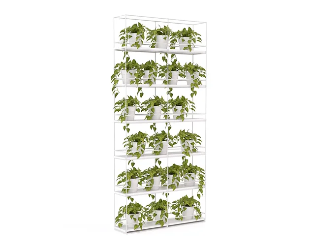 Planter Wall Frame - With Pots (No Plants)-Unclassified-Black Powdercoat-Commercial Traders - Office Furniture