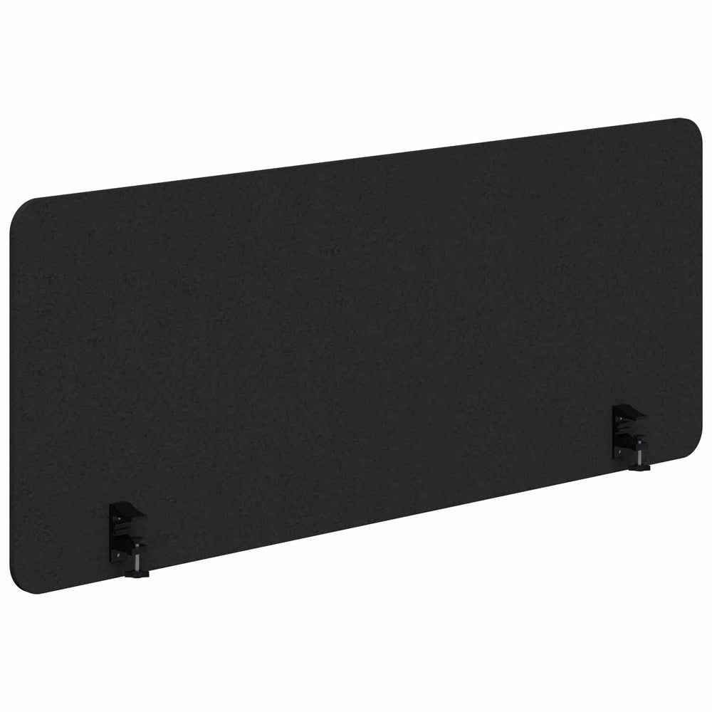 Sonic Acoustic Side Mount Screen - 650mm High-Acoustic-Charcoal Grey-650 X 1200-Black-Commercial Traders - Office Furniture