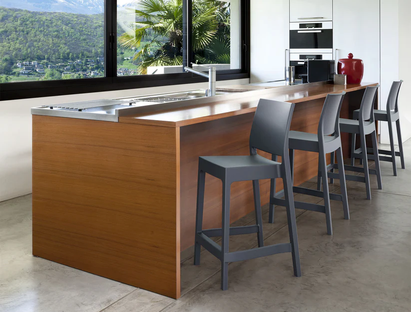 MayMay Stool 650H-Barstools-Black-Commercial Traders - Office Furniture