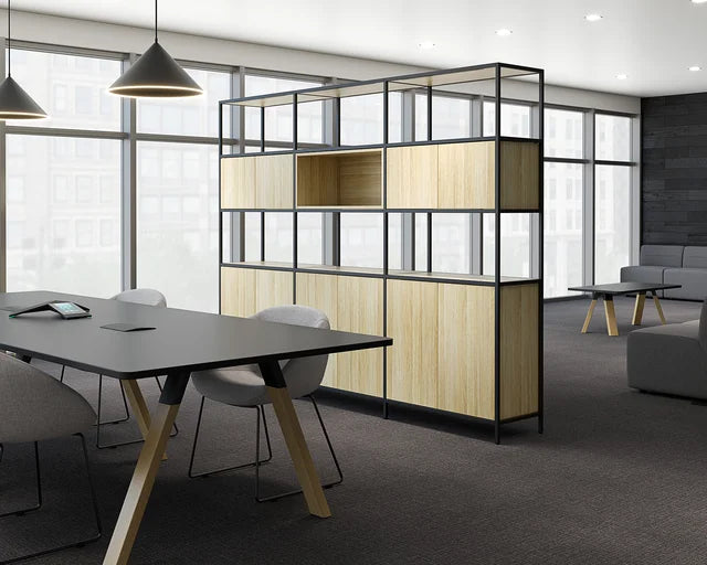 Kubix Modular 3-Unit System with Cupboards, Cubby & Planters-Office Storage-White-Commercial Traders - Office Furniture