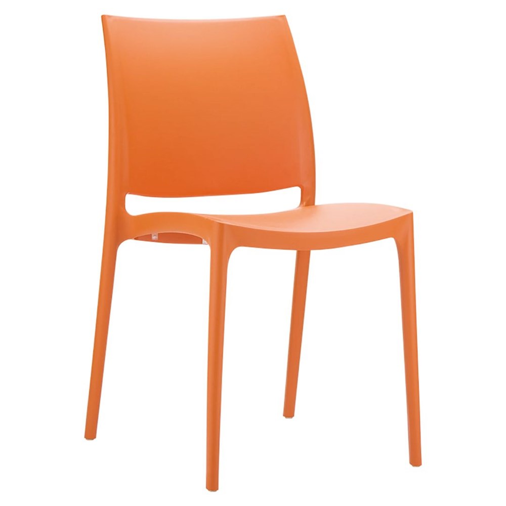Maya Chair-Lunchroon Chairs-Orange-North Island (Ground Floor)-Commercial Traders - Office Furniture