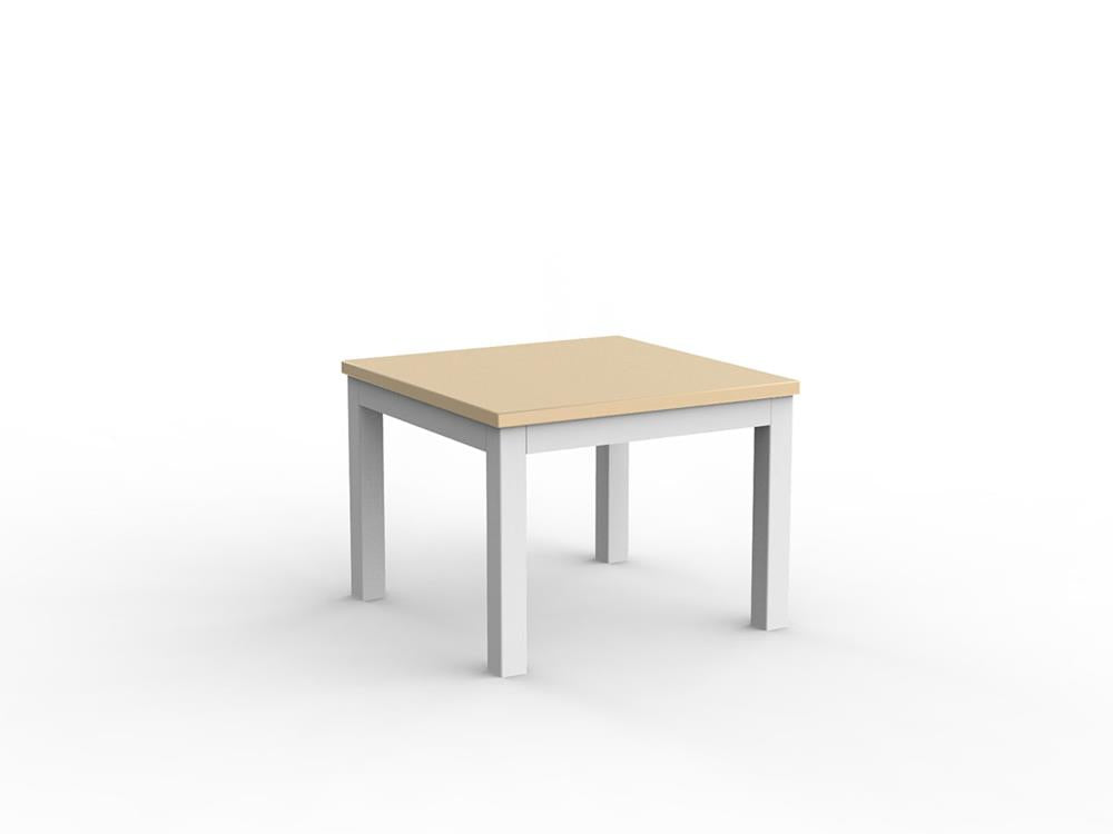 Cubit Coffee Table-Reception Furniture-600L x 600W-White-White-Commercial Traders - Office Furniture