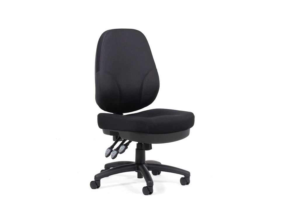 Plymouth Express Executive Task Chair - Black Only-Office Chairs-No Arms Thanks-Flat Pack Please-Commercial Traders - Office Furniture