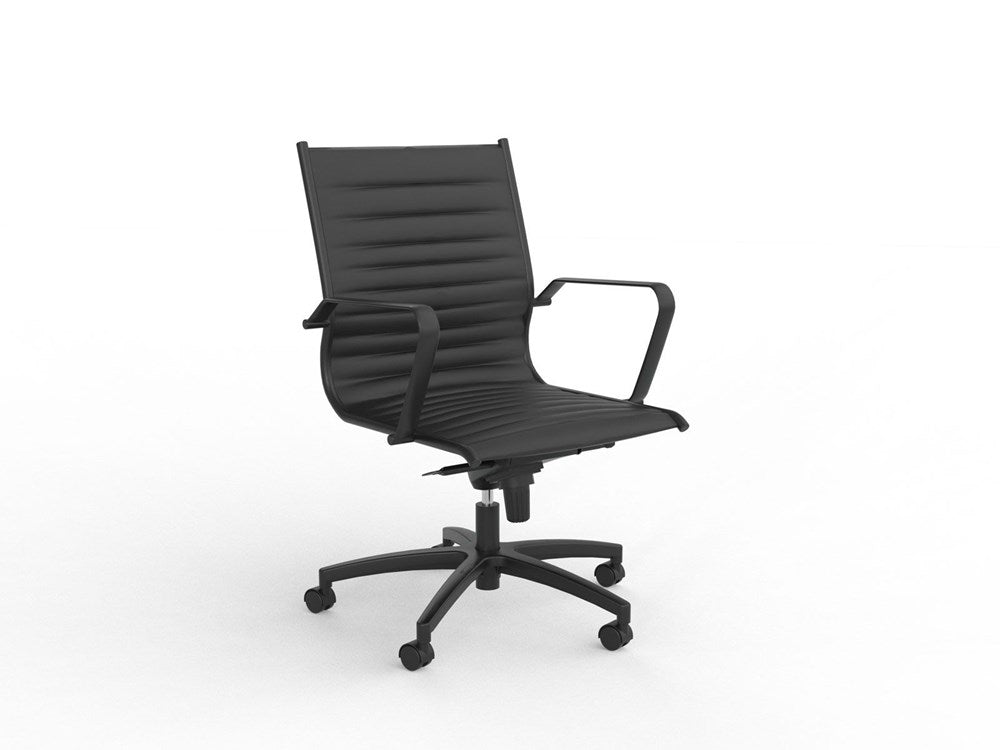 Metro Executive Chair-Office Chairs-Mid Back-Black-Flat Pack Please-Commercial Traders - Office Furniture