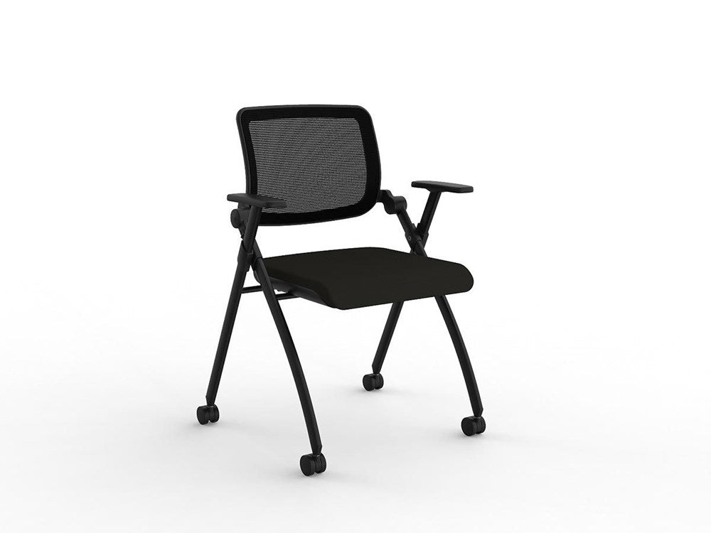 Hub Meeting Chair-Meeting Room Furniture-Standard Black-Commercial Traders - Office Furniture