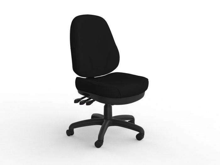 Plymouth Heavy Duty Executive Task Chair-Office Chairs-Breathe Black-No Arms Thanks-Commercial Traders - Office Furniture