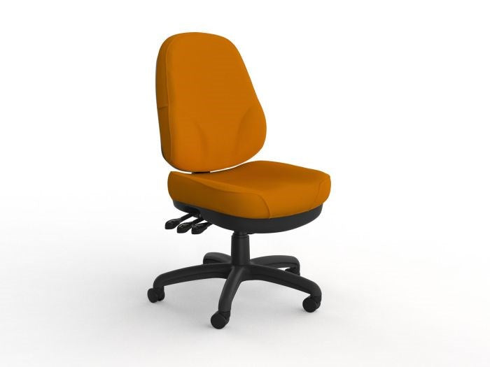 Plymouth Heavy Duty Executive Task Chair-Office Chairs-Breathe Bright Orange-No Arms Thanks-Commercial Traders - Office Furniture