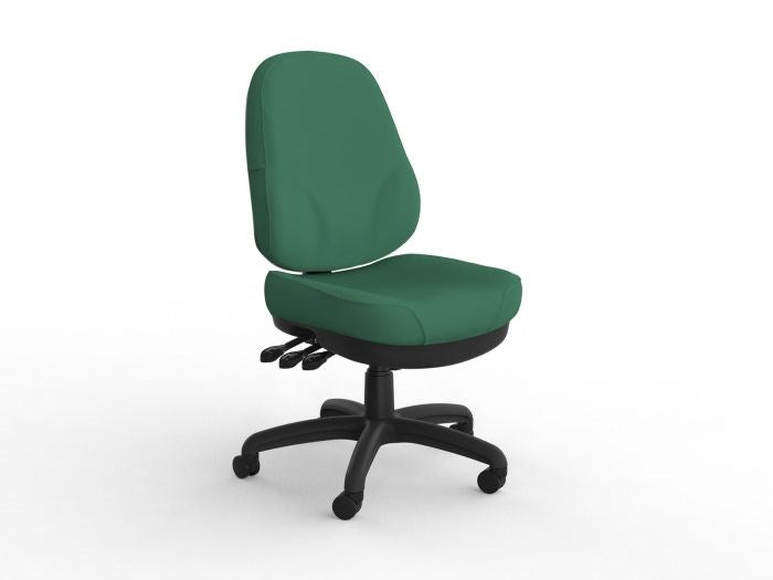 Plymouth Heavy Duty Executive Task Chair-Office Chairs-Breathe Fern Green-No Arms Thanks-Commercial Traders - Office Furniture