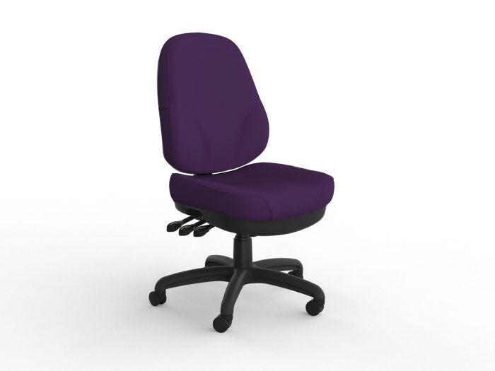 Plymouth Executive Task Chair-Office Chairs-Breathe Plum-No Arms Thanks-Commercial Traders - Office Furniture