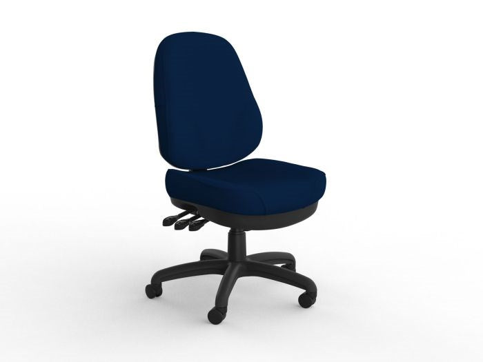 Plymouth Heavy Duty Executive Task Chair-Office Chairs-Breathe Steel Blue-No Arms Thanks-Commercial Traders - Office Furniture