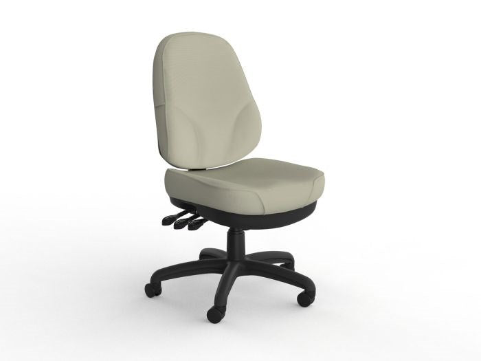 Plymouth Heavy Duty Executive Task Chair-Office Chairs-Crown Riverstone-No Arms Thanks-Commercial Traders - Office Furniture