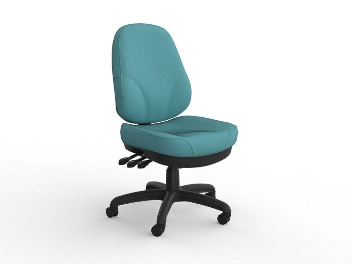 Plymouth Heavy Duty Executive Task Chair-Office Chairs-Splice Blue-No Arms Thanks-Commercial Traders - Office Furniture